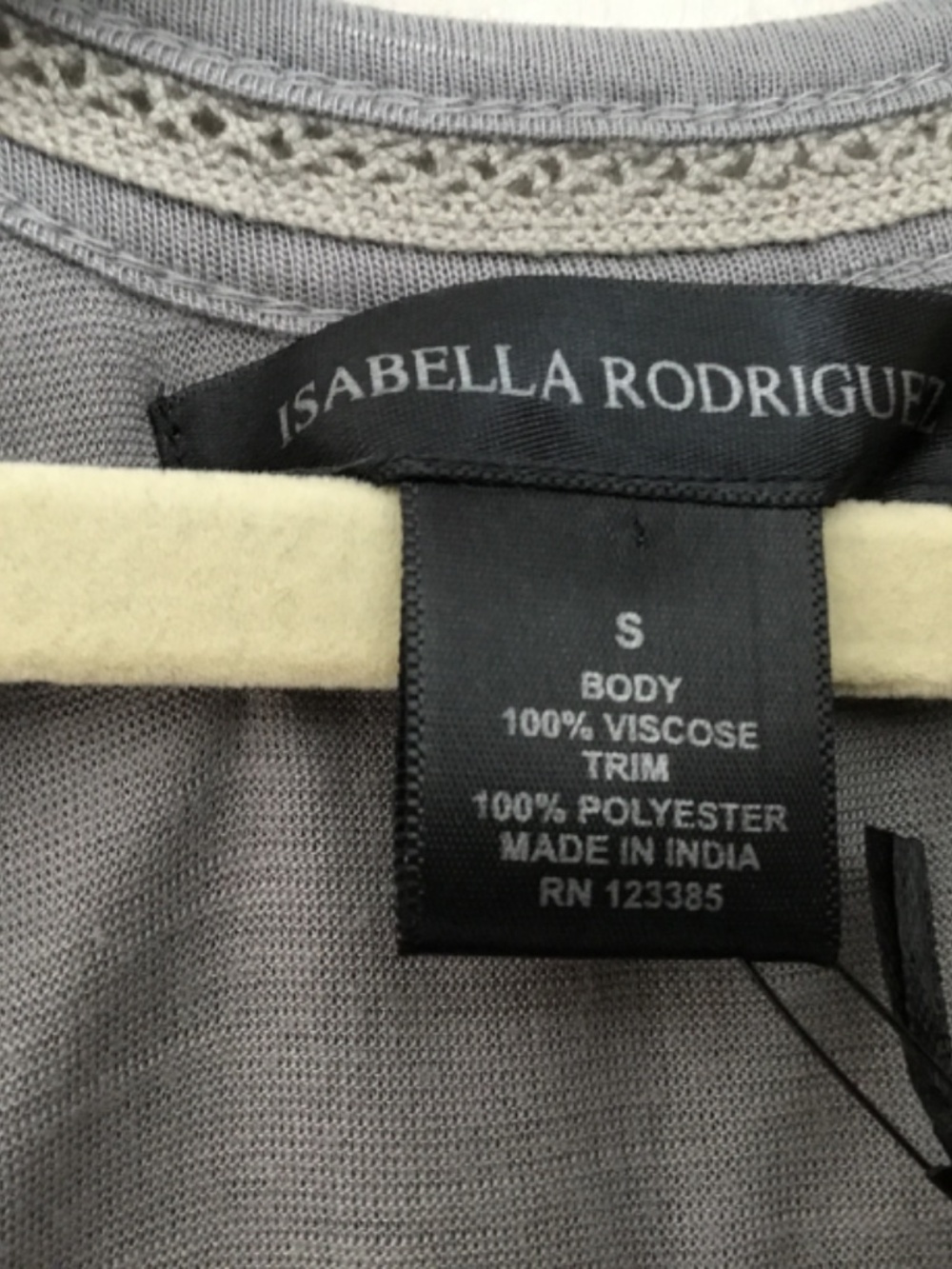 Isabella Rodriguez Grey Ruffle Top - Picture 2 of 4